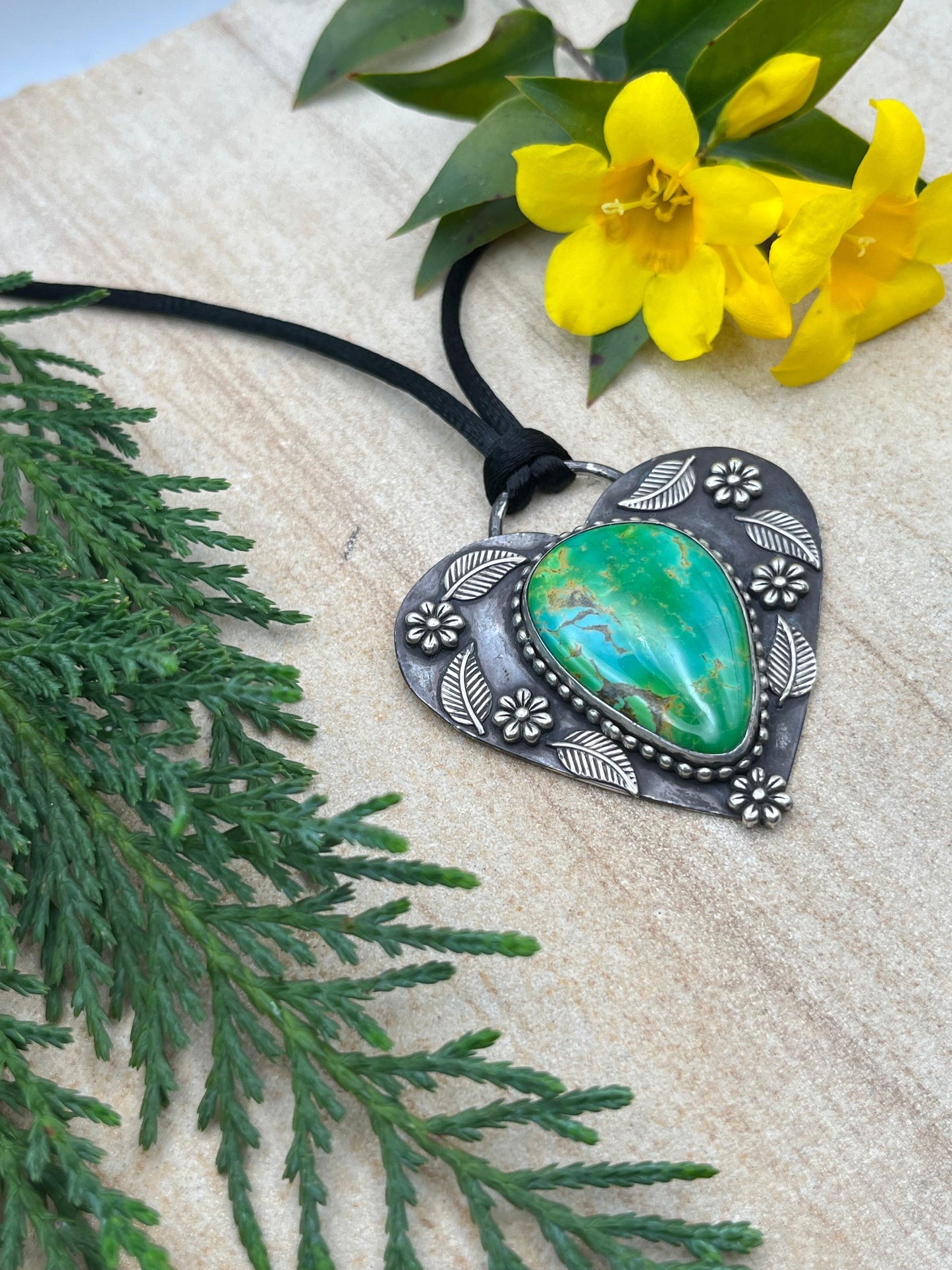 Royston Turquoise Wild Heart Necklace - Ellis Cole Jewelry Designs