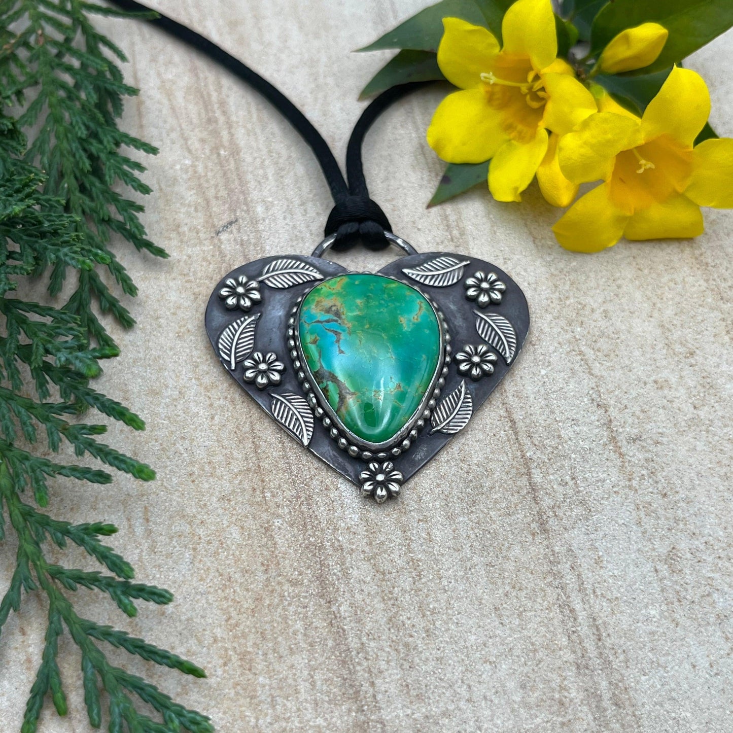 Royston Turquoise Wild Heart Necklace - Ellis Cole Jewelry Designs