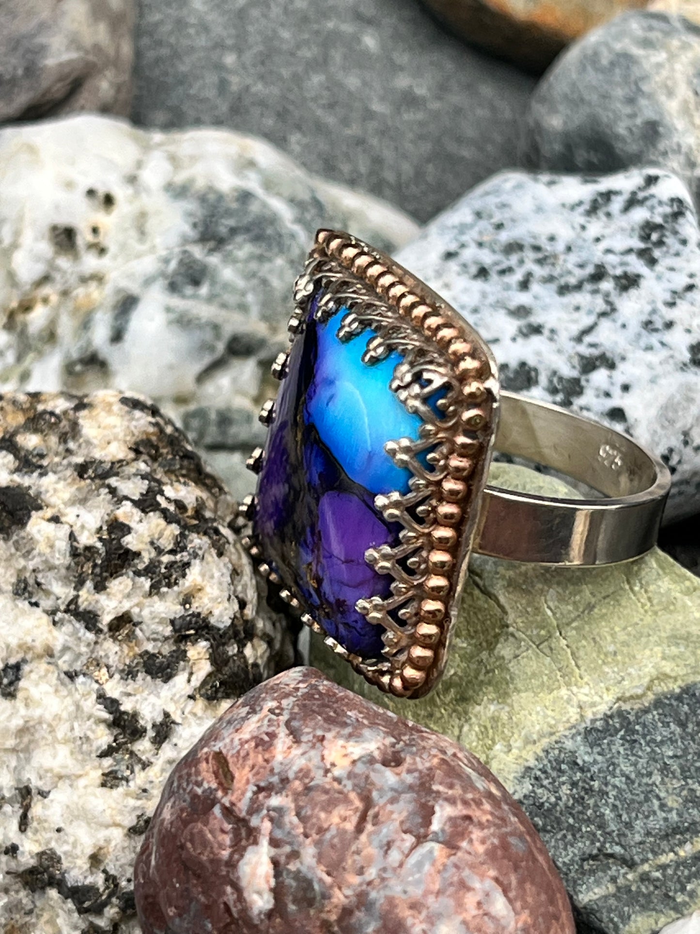 Mojave Purple Beaded Ring