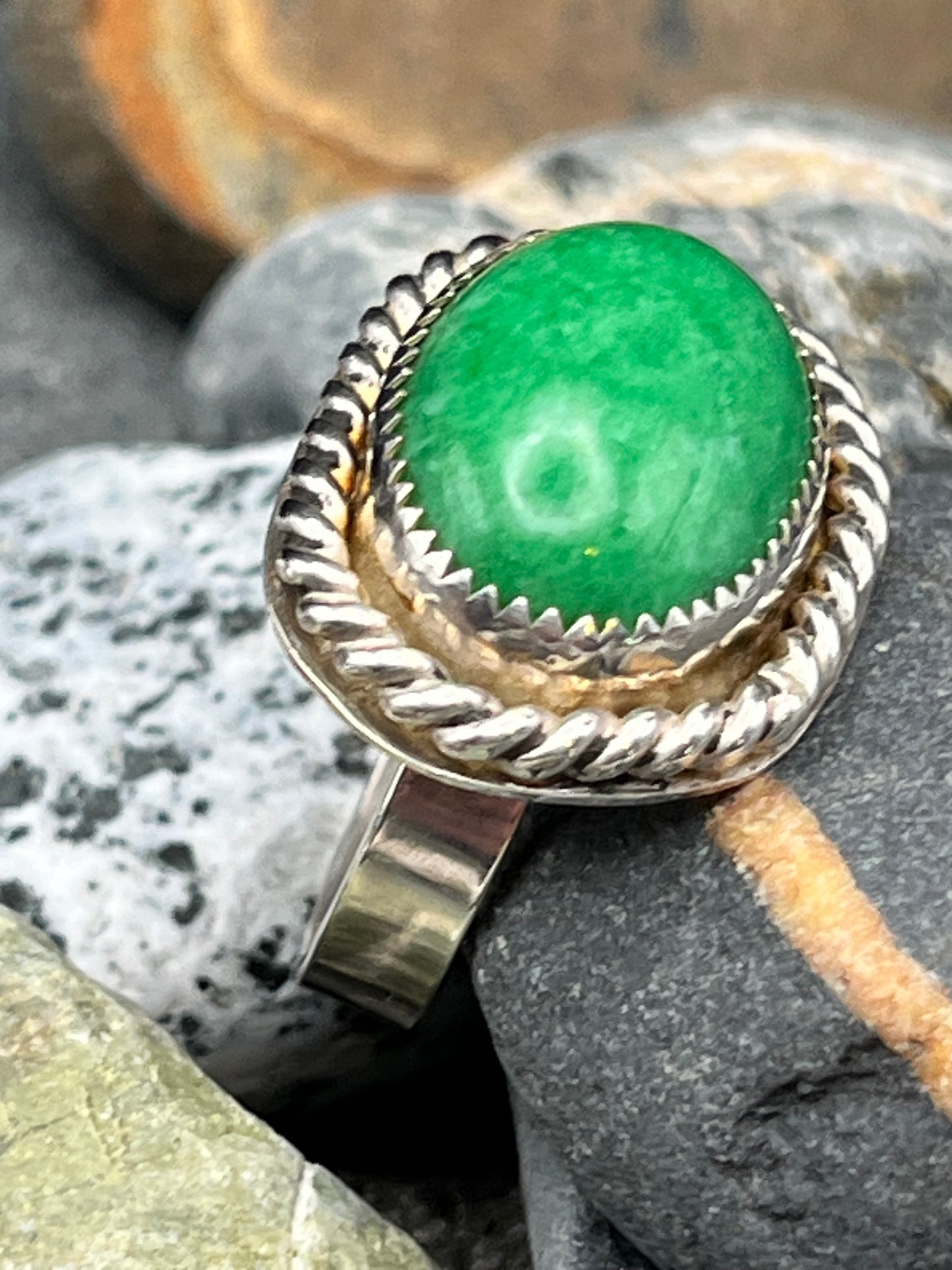 Green Amazonite Ring