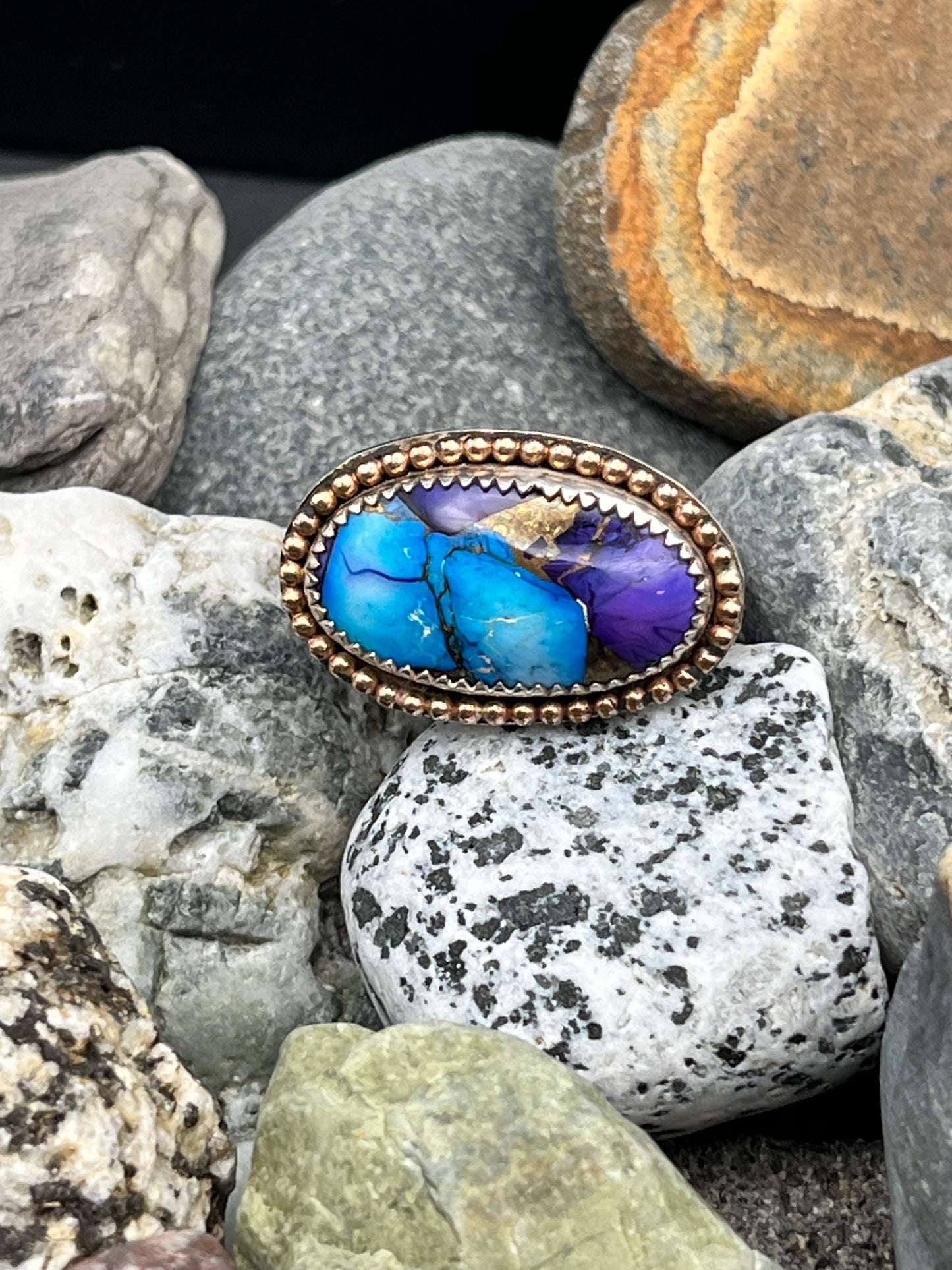 Oval Mojave Purple Turquoise Ring