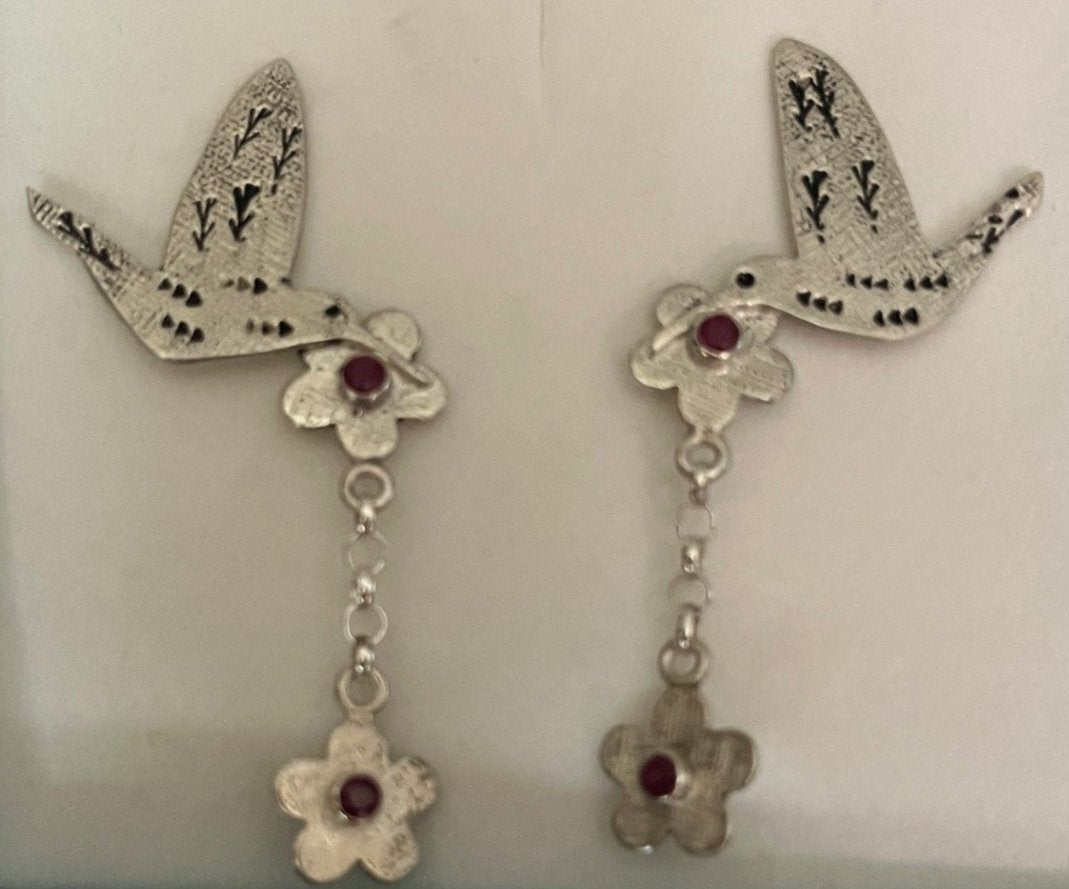 Mikel's Anniversary Hummingbird Earrings - Ellis Cole Jewelry Designs