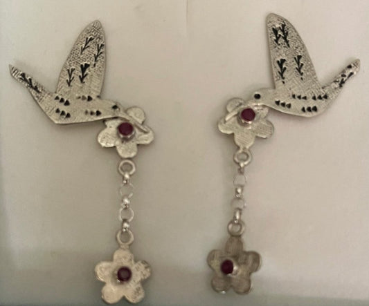 Mikel's Anniversary Hummingbird Earrings - Ellis Cole Jewelry Designs