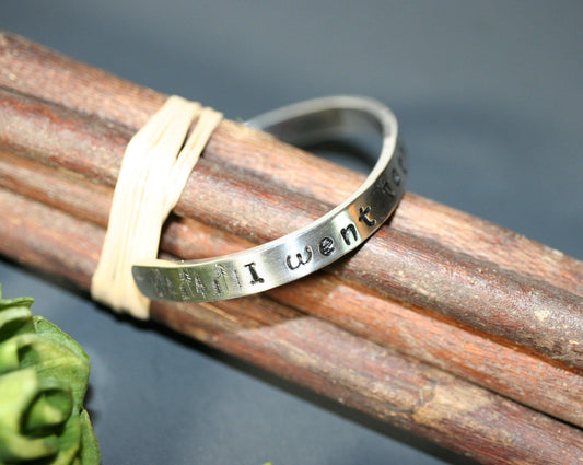 I Went to the Woods - Thoreau Cuff - Ellis Cole Jewelry Designs