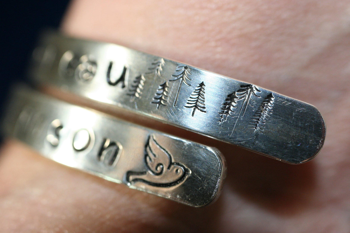 Customizable Sterling Silver Cuff - Ellis Cole Jewelry Designs