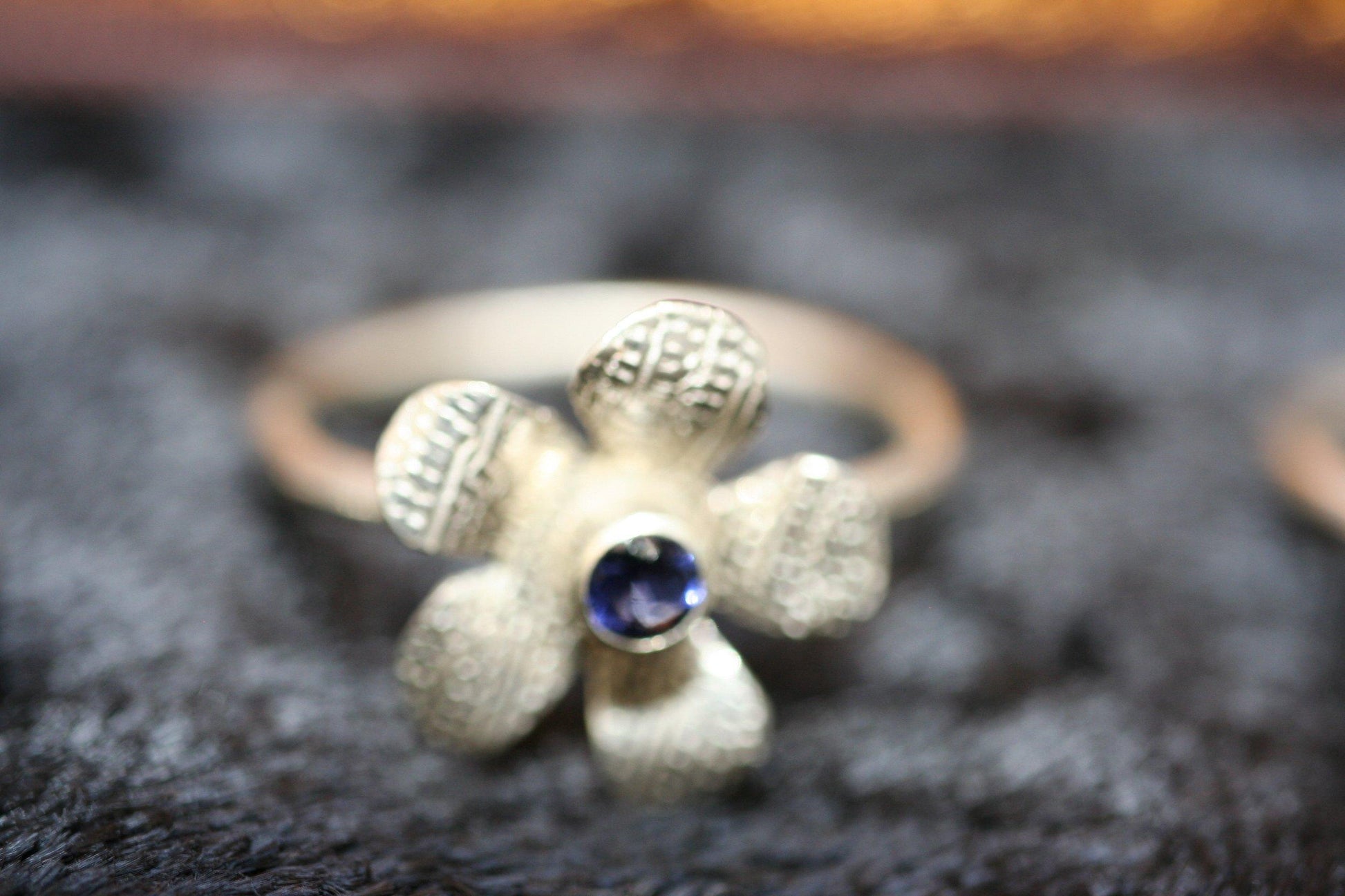 Jillian's Flower Blossom Birthstone Ring - Ellis Cole Jewelry Designs