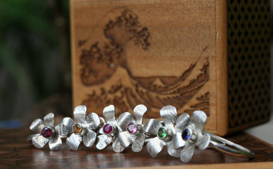 Jillian's Flower Blossom Birthstone Ring - Ellis Cole Jewelry Designs