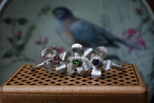 Jillian's Flower Blossom Birthstone Ring - Ellis Cole Jewelry Designs