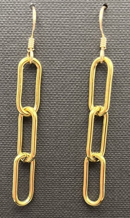 Gold Filled Chain Link Earrings - Ellis Cole Jewelry Designs