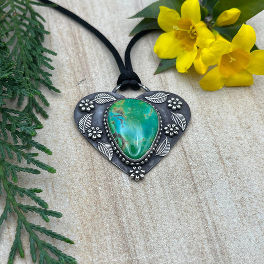 Royston Turquoise Wild Heart Necklace - Ellis Cole Jewelry Designs