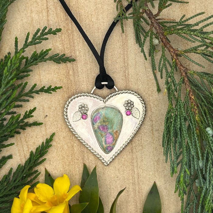 Ruby Fuchsite Wild Heart Necklace
