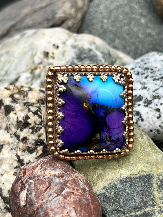 Mojave Purple Beaded Ring