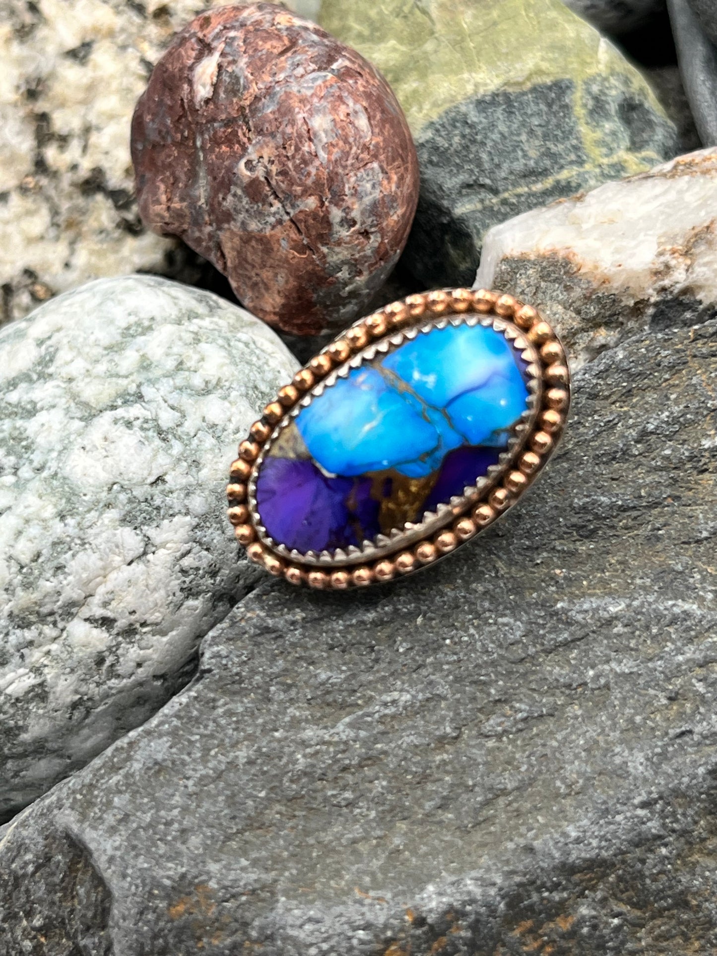 Oval Mojave Purple Turquoise Ring