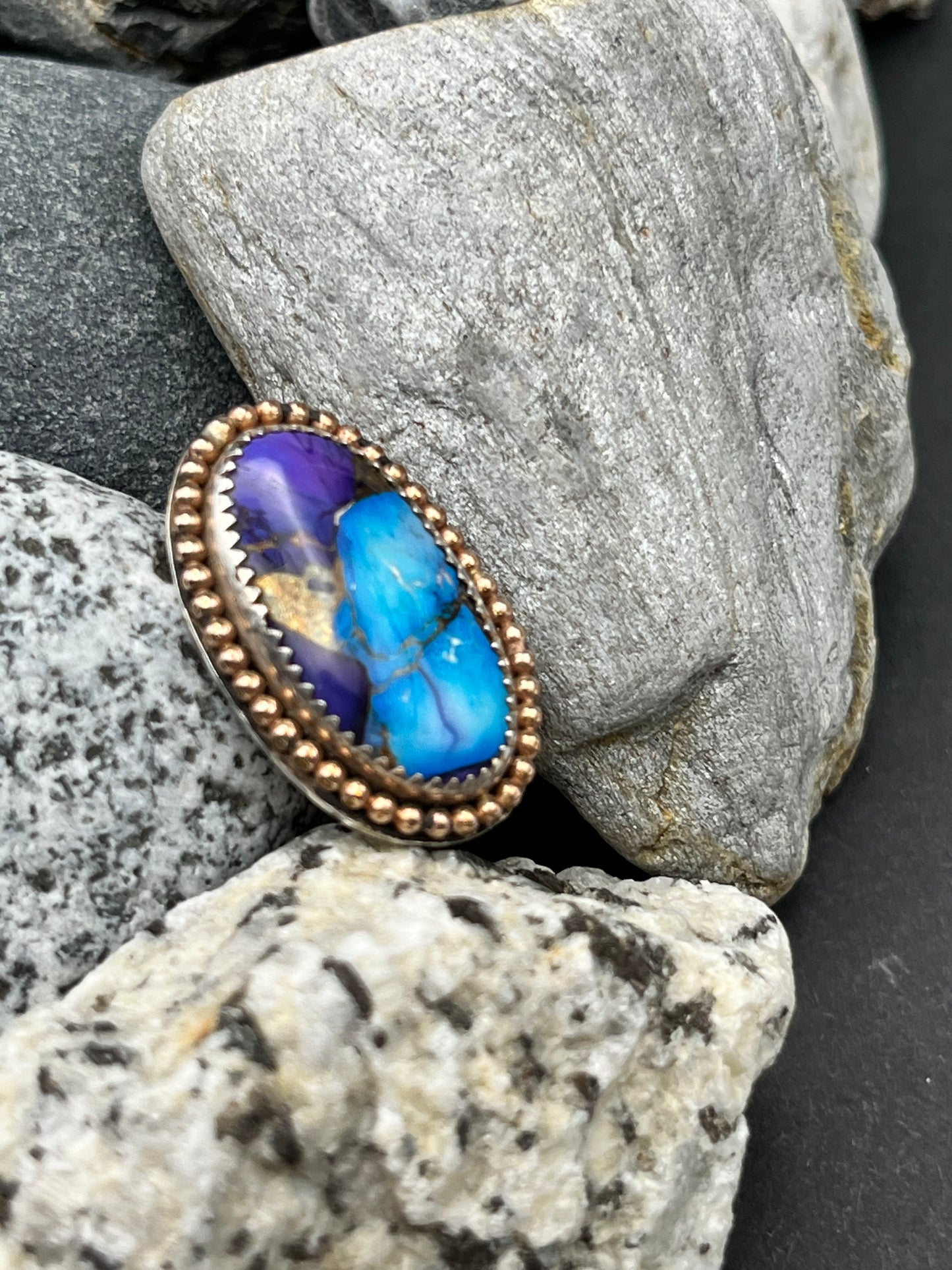 Oval Mojave Purple Turquoise Ring