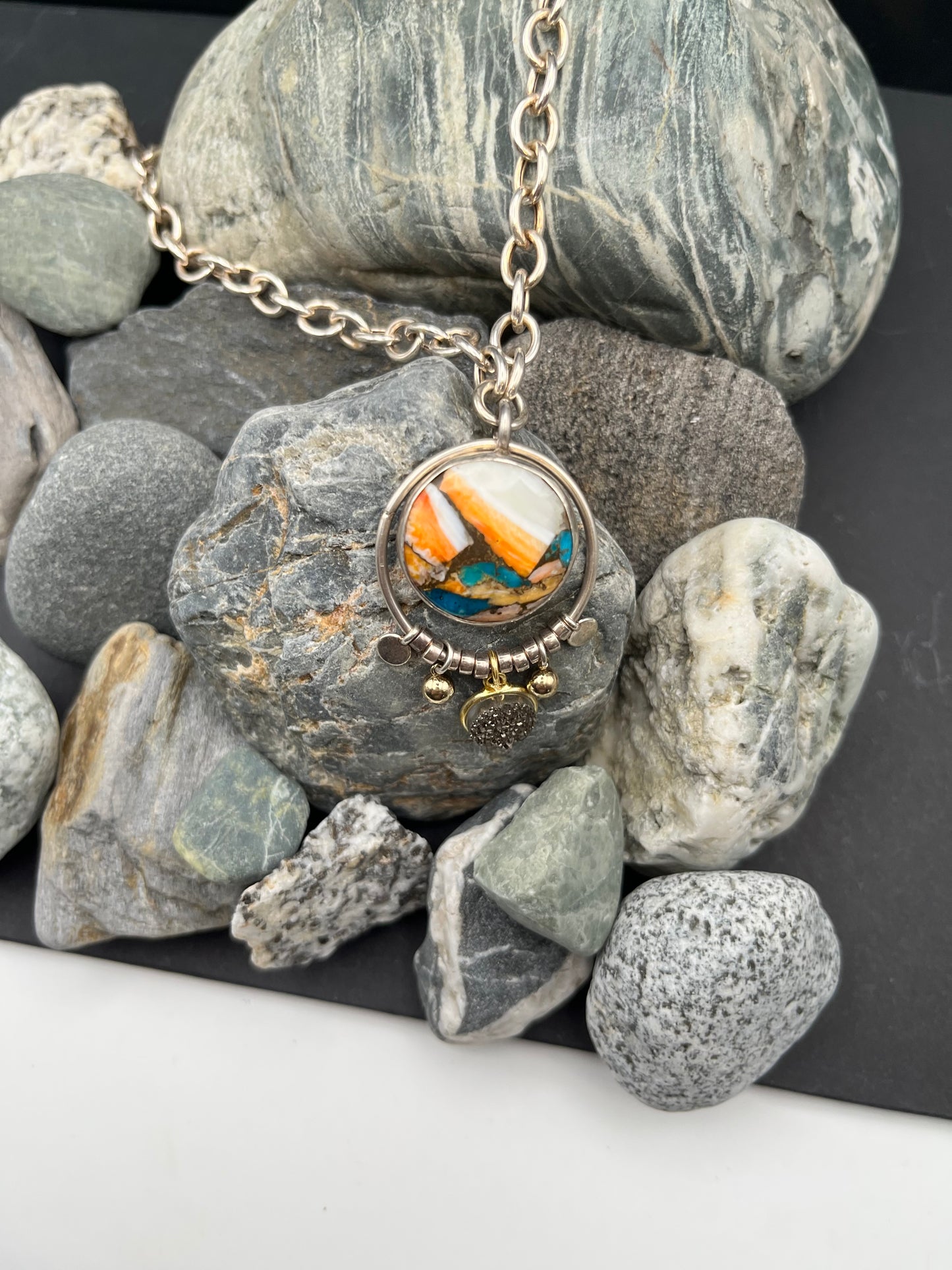 Planet - Spiny and Turquoise Neckace