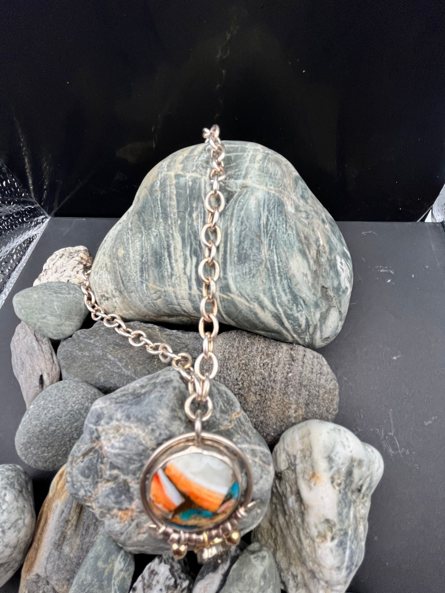 Planet - Spiny and Turquoise Neckace