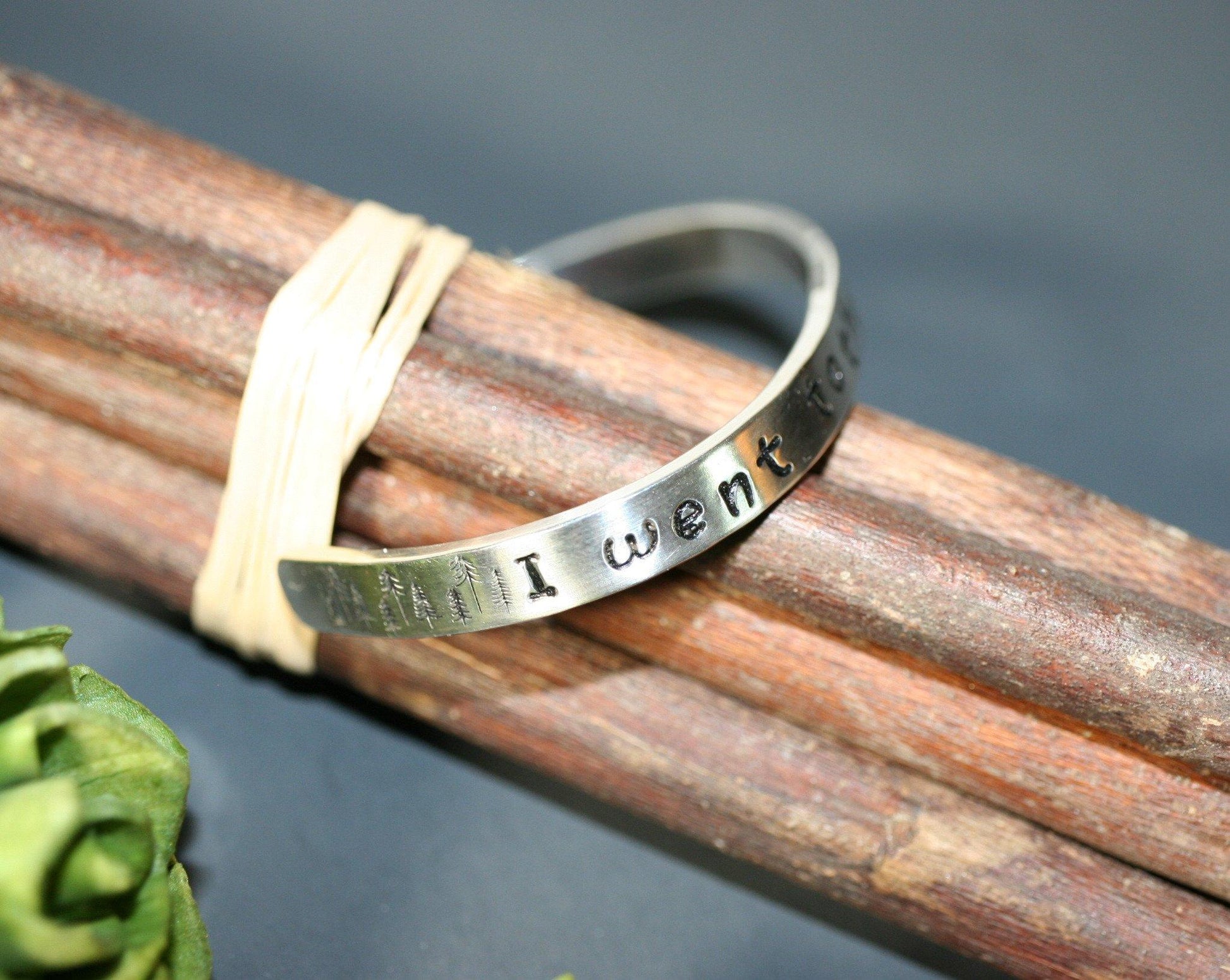I Went to the Woods - Thoreau Cuff - Ellis Cole Jewelry Designs