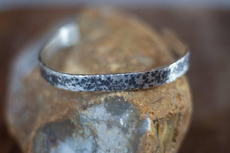 Men's Hammered Sterling Silver Cuff - Ellis Cole Jewelry Designs