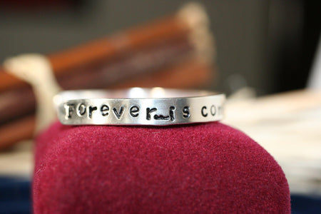Forever- is composed of Nows - Emily Dickinson Cuff - Ellis Cole Jewelry Designs