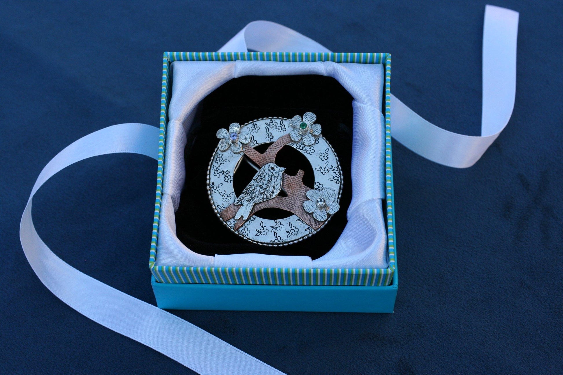 Birds and Blossoms Brooch - Ellis Cole Jewelry Designs