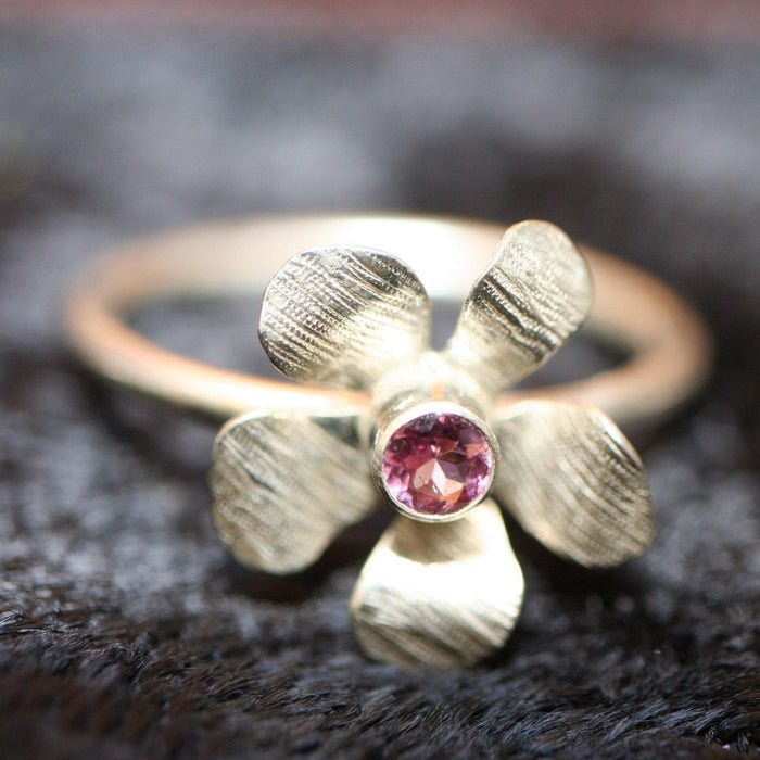 Jillian's Flower Blossom Birthstone Ring - Ellis Cole Jewelry Designs