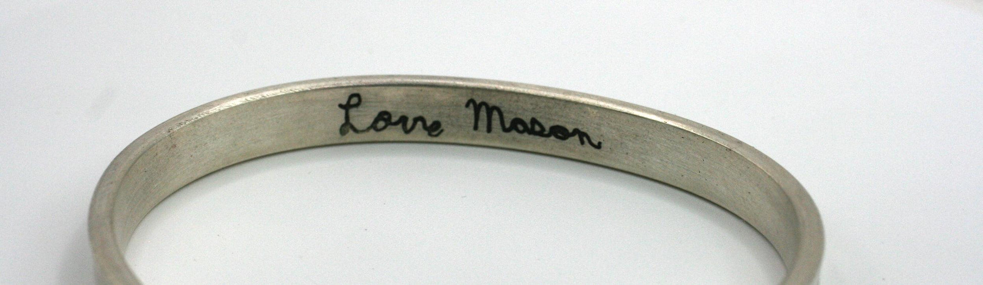 Handwritten Personalized Cuff Bracelet - Ellis Cole Jewelry Designs