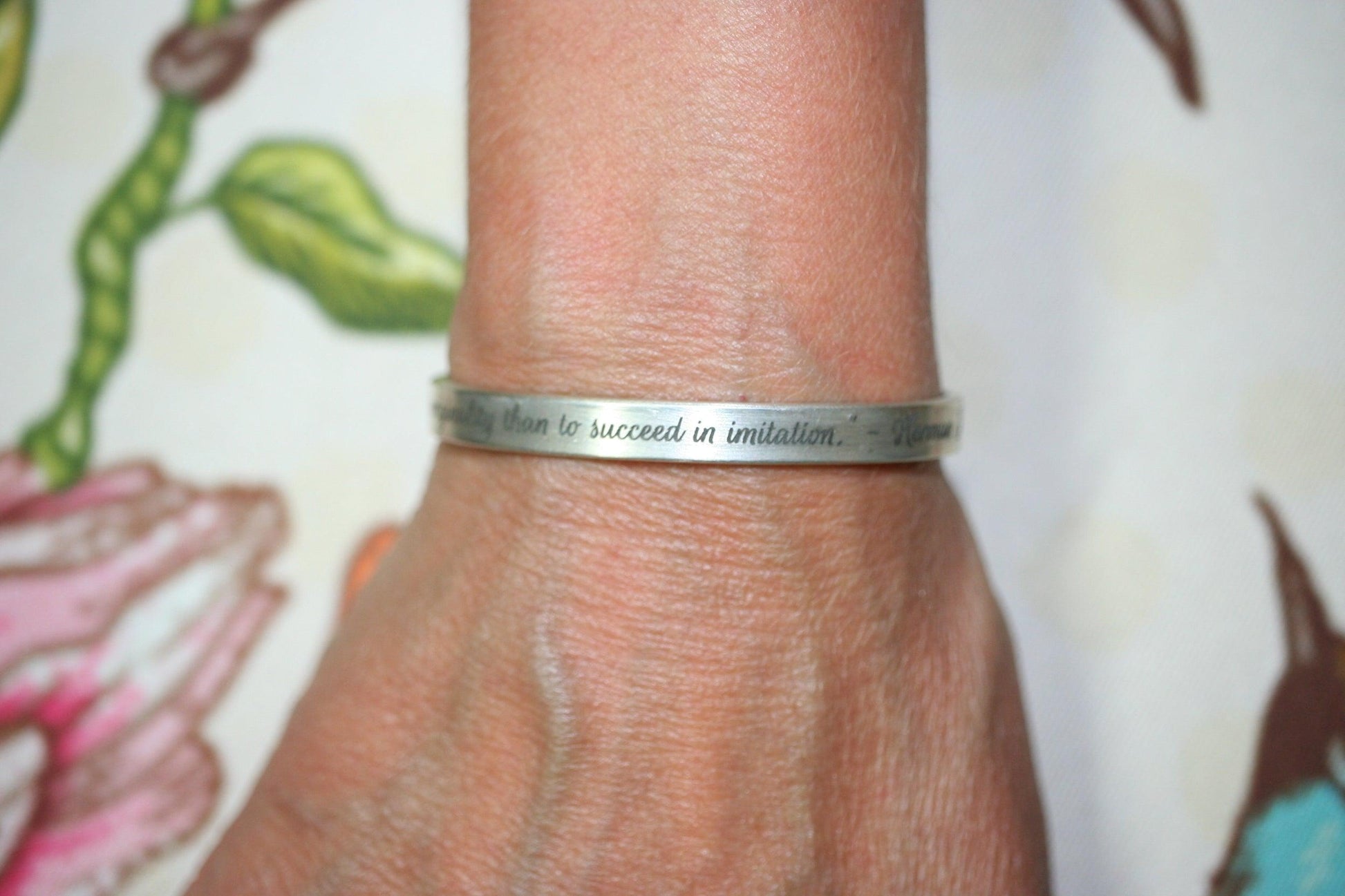 Handwritten Personalized Cuff Bracelet - Ellis Cole Jewelry Designs